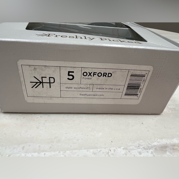 New in Box Freshly Picked Forest Green Oxford Toddler Leather Moccasins - Picture 7 of 9